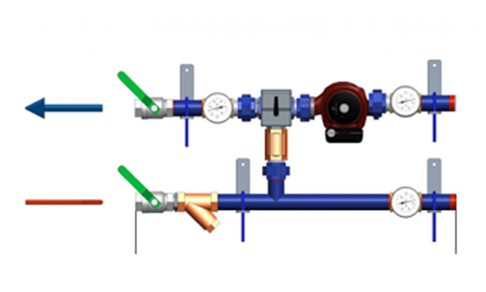 Узлы АУУ-Т с термоманометрами Ридан