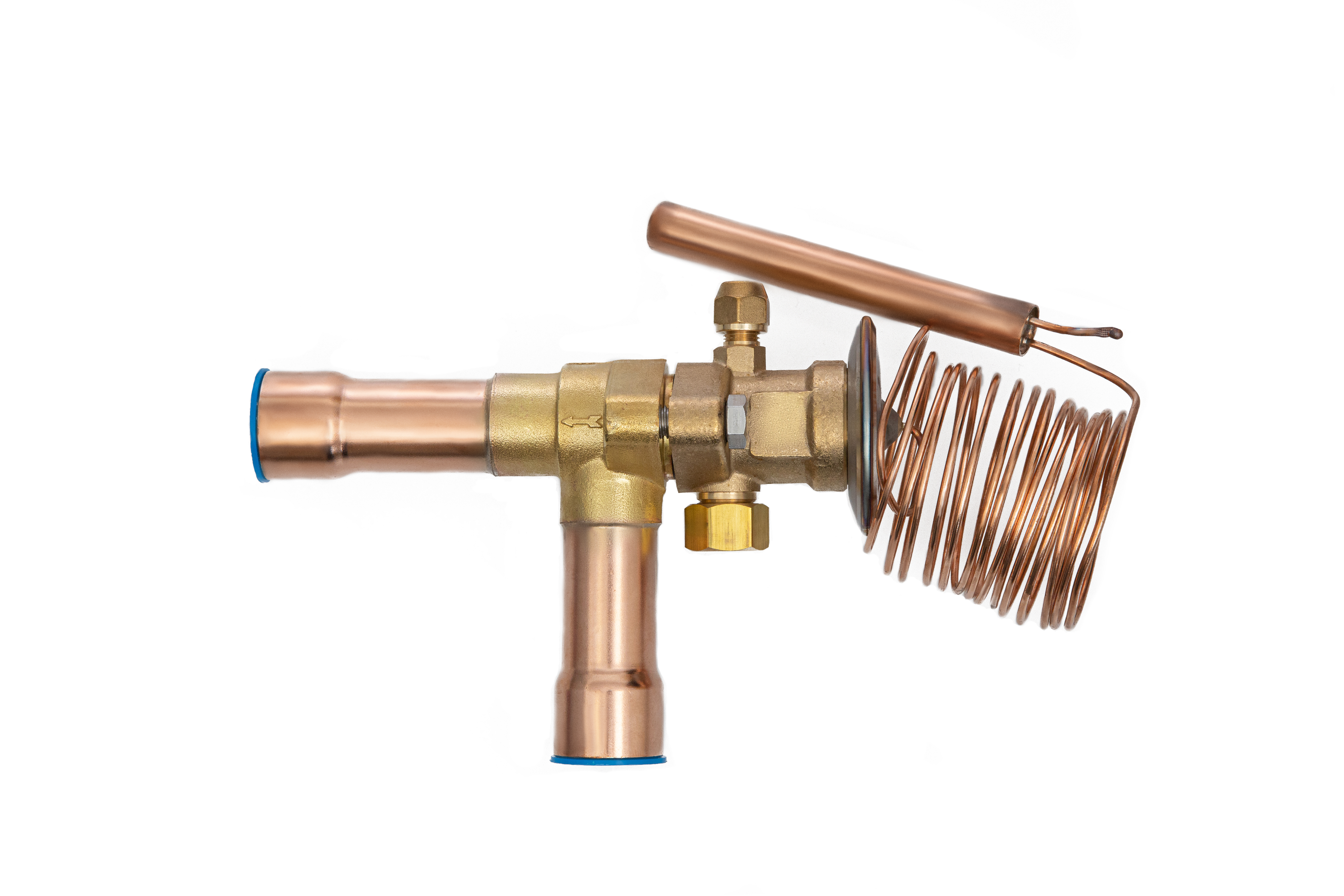 Ридан 069B1220R — Клапан терморегулирующий TE55-20, R404A, T кипения -40...10 ℃, угловой, присоединительные патрубки 1&quot;1/8