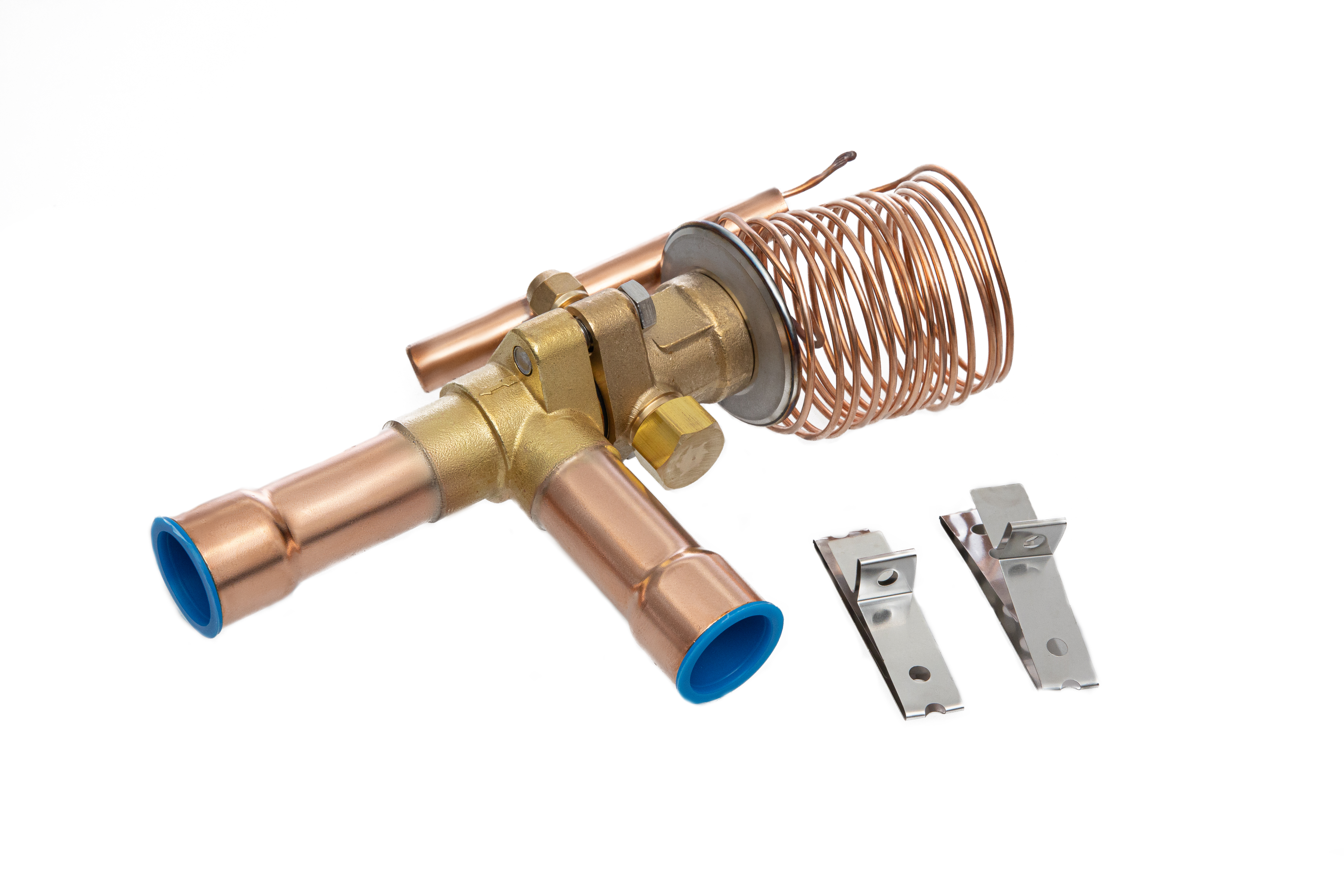 Ридан 069B3210R — Клапан терморегулирующий TE55-10, R134a, T кипения -40...10 ℃, угловой, присоединительные патрубки 1&quot;1/8