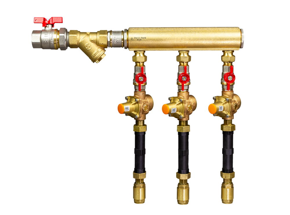 Ридан WDU.3R 160W1076R — Узел распределительный этажный для систем водоснабжения V1 DN32-6L-32-7BIZ32-BV15