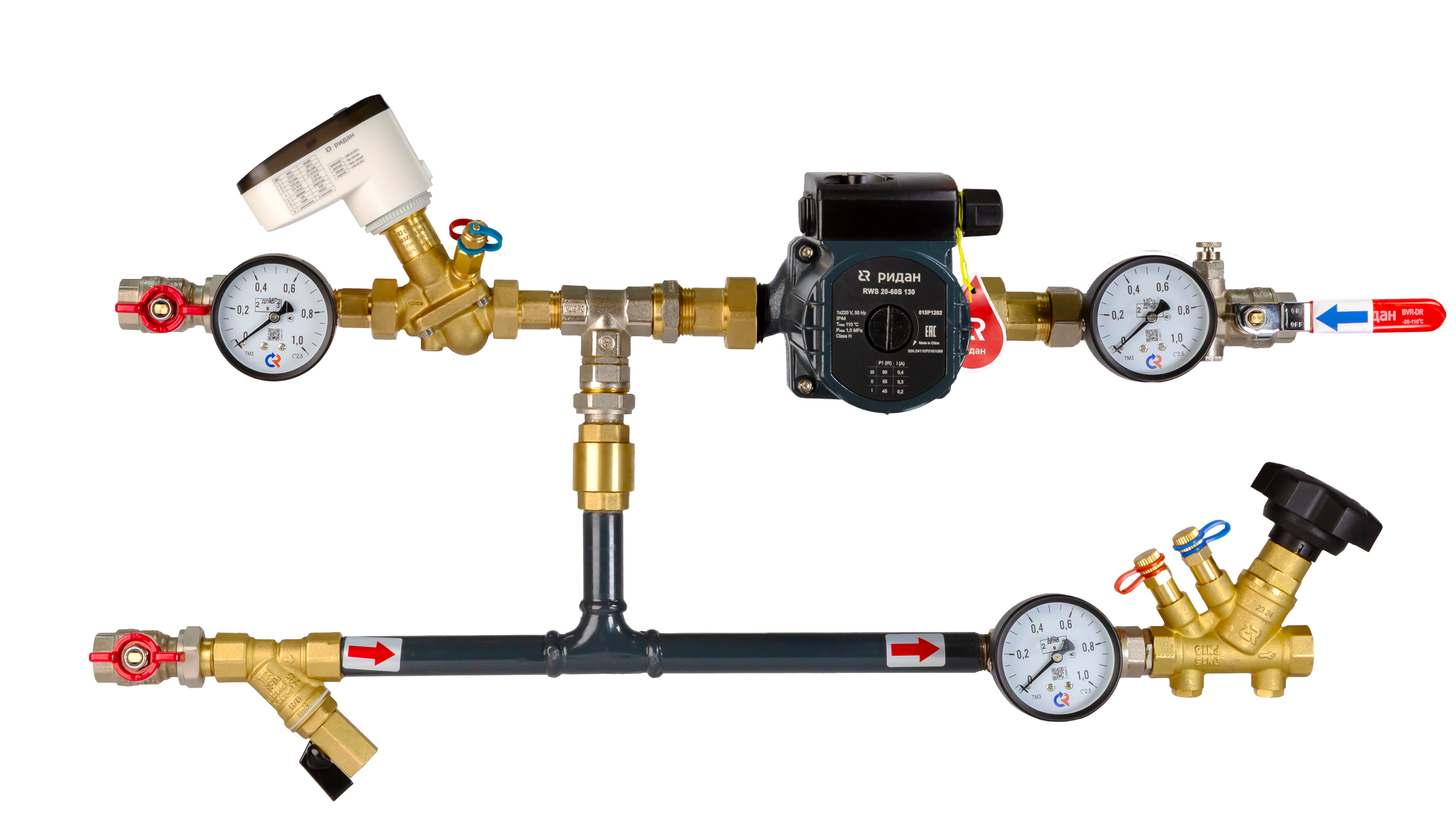 Ридан 122W0123HR — Узел теплоснабжения АУУ-AQT-63-25-25-C-S левый, 0-10В H